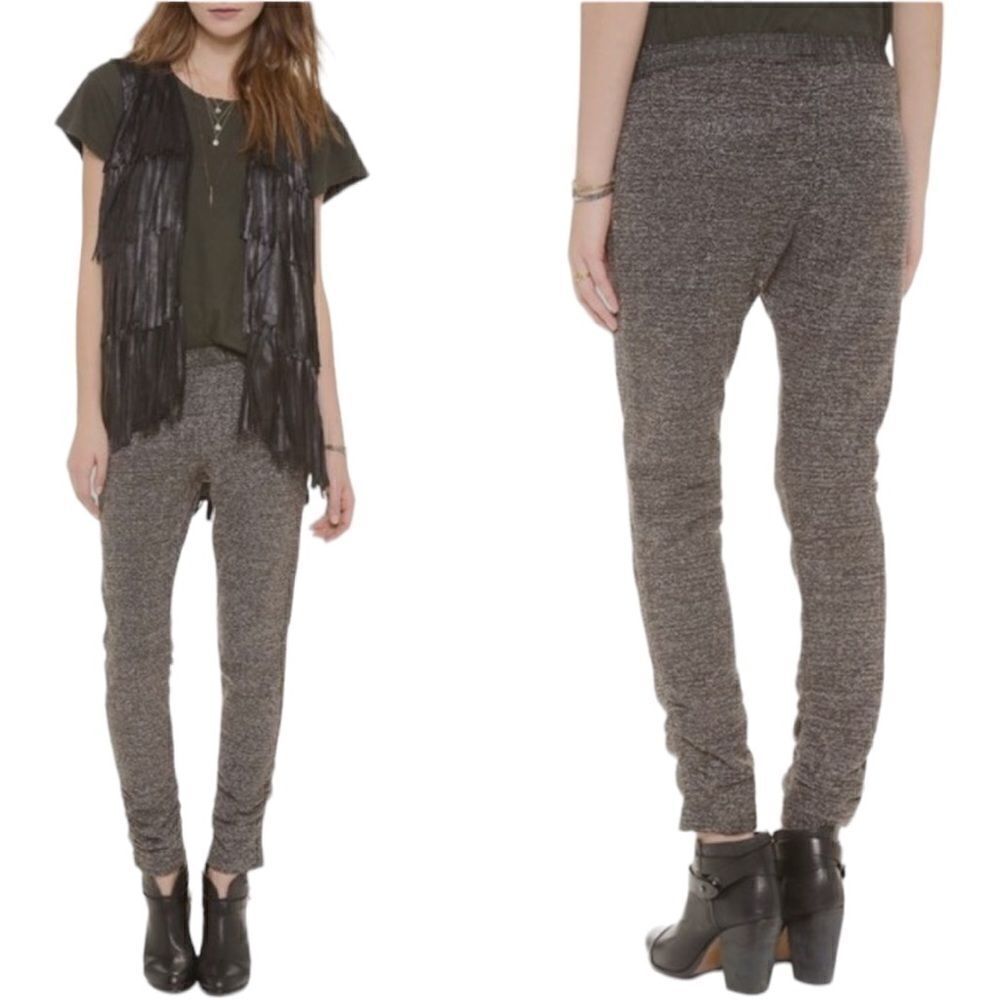 Free People Shimmer Metallic Knit Jogger Pants Sz XS